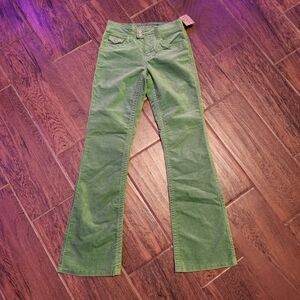 Vintage Y2K Limited Too 24x29 NEW NWD Tween 14 slim Green Velvet Bootcut Jeans